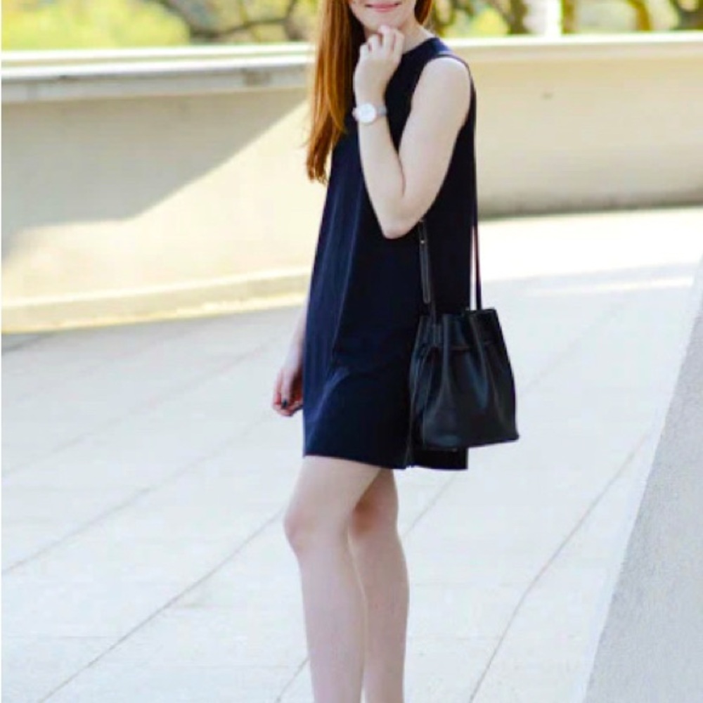 NWT Marie Hell crew neck  black tunic/ minidress , size Small